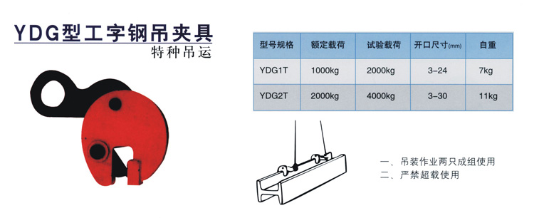 YDG型工字钢吊夹具(图1)