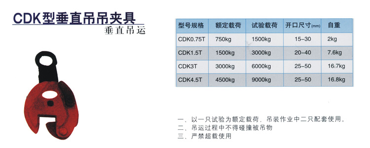 CDK型垂直吊吊夹具(图1)