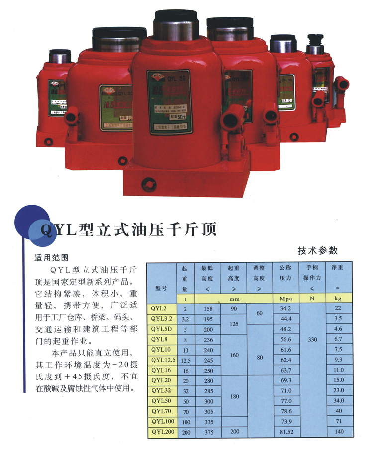 QYL型立式油压千斤顶(图1)